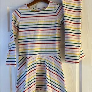 Hanna Andersson Multicolor Striped Kids Dress & Leggings 140/10
